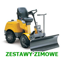 traktorki zestawy zimowe (z pługiem lub szczotką)