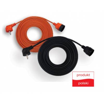 Przedłużacz ogrodowy elektryczny, kabel do kosiarki PK-1010, 2x1mm dł.10mb, otulina PCV