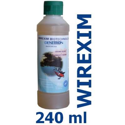 Preparat bilogiczny BioBryłki usuwające azot WIREXIM BIOTECHNOLOGIE Denitron 240 ml, zastos: stawy, oczka wodne, sadzawki, baseny,