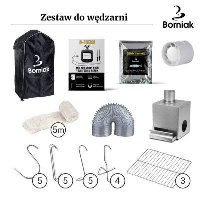 Zestaw ZS-150 do doposażenia wędzarni elektrycznej Borniak UW-150 i UWD-150