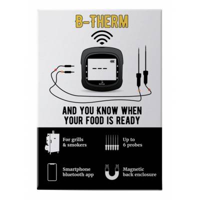 Termometr wędzarniczy bezprzewodowy bluetooth B-Therm + 2 sondy (TR-10) do wędzarni Borniak do mięs, serów i ryb, zasięg 60m KOD: HAB/TR10