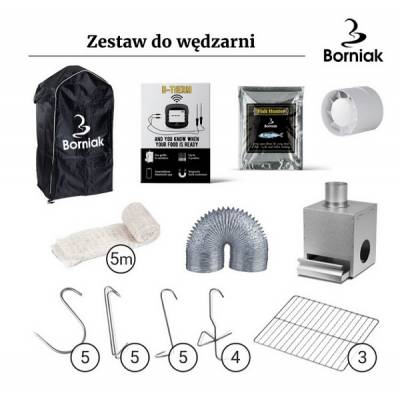 Wędzarnia elektryczna, cyfrowa, domowa z generatorem dymu Borniak UWD-70 + ZESTAW ZS-70- PROMOCJA: darmowa dostawa, raty 0%!